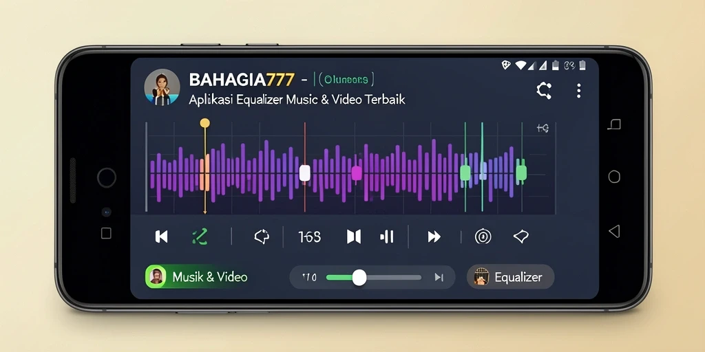 Antarmuka pengguna BAHAGIA777 dengan pengaturan Equalizer yang sederhana.