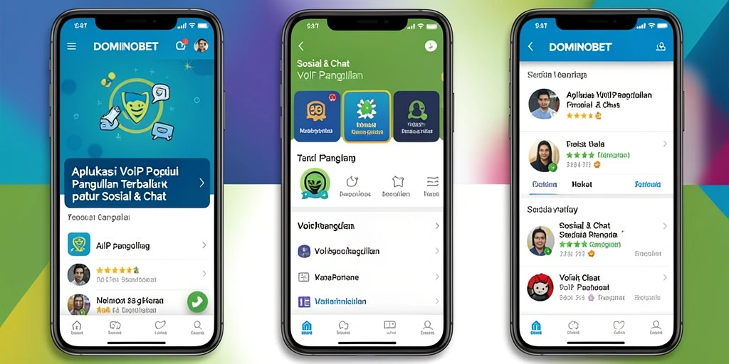 Tampilan antarmuka pengguna DOMINOBET untuk panggilan VoIP yang menarik.