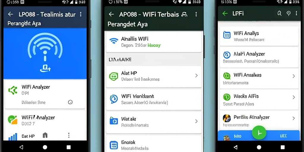 Antarmuka LPO88 menampilkan analisis WiFi yang informatif dan mudah dipahami.