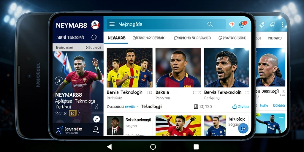 Tampilan antarmuka aplikasi NEYMAR88 yang modern dan interaktif.