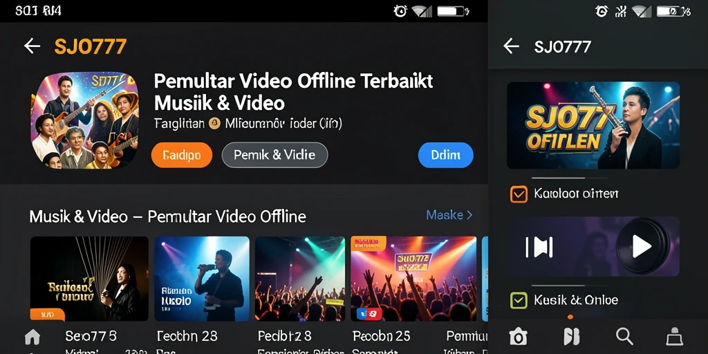 Antarmuka SJO777 yang menarik dan fungsional untuk Pemutar Video Offline.